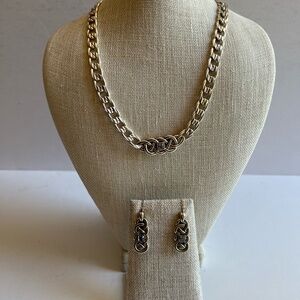 Brighton Interlok Luster Necklace/earrings set
